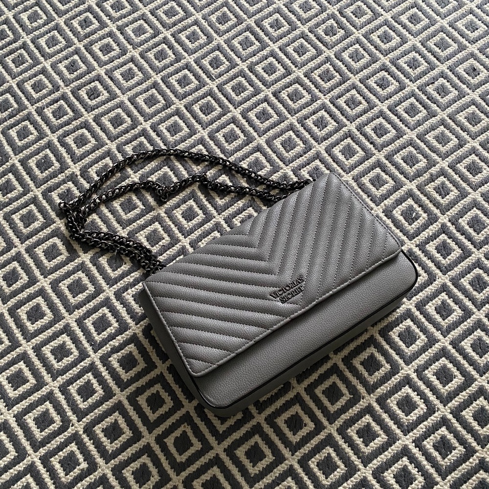 Victoria's Secret Grey Leather purse